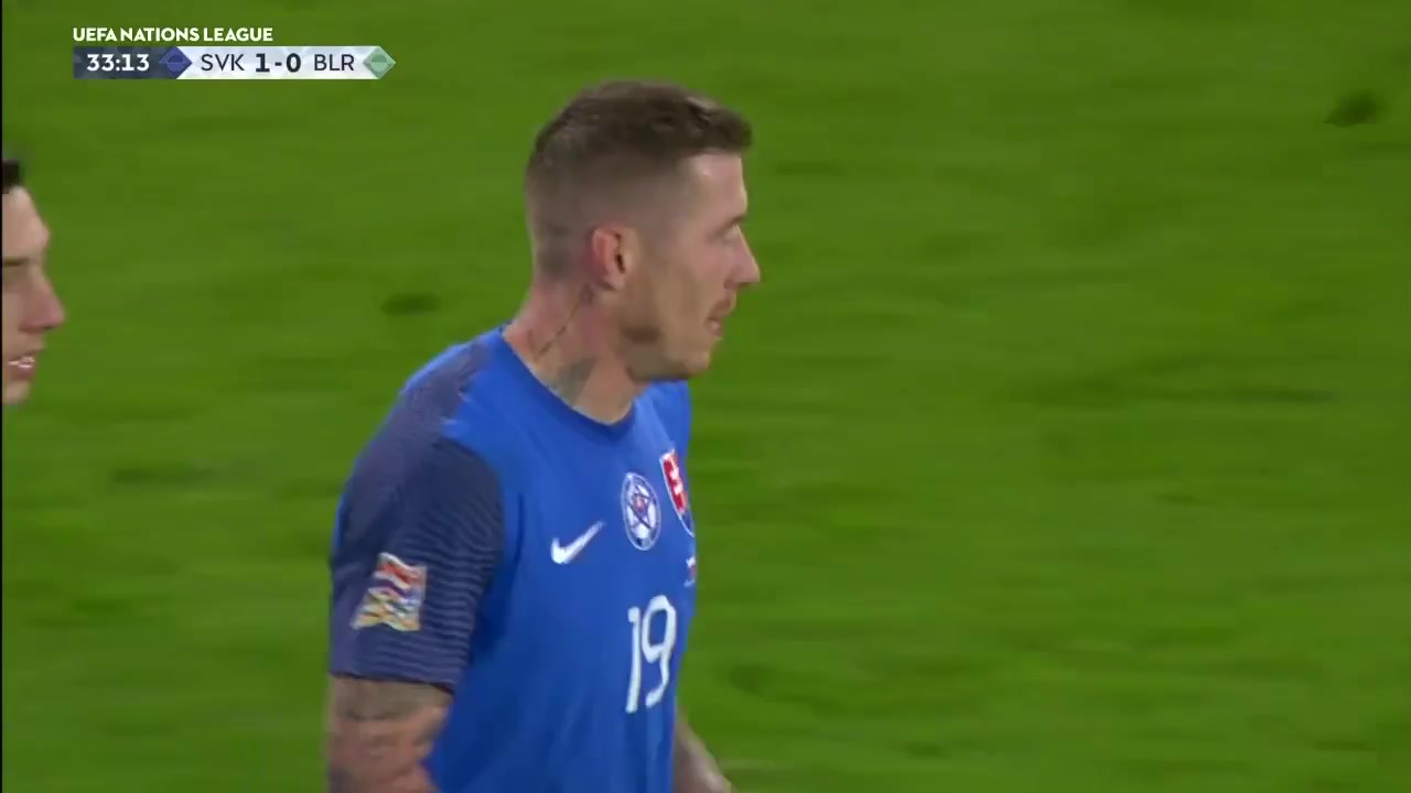 UEFA  NL Slovakia Vs Belarus 33 phút Juraj KuckaVào, ghi bàn 1:0