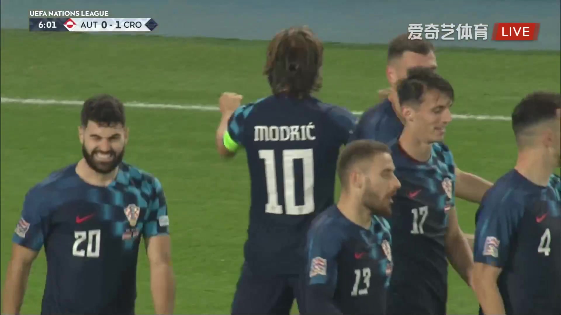 UEFA  NL Austria Vs Croatia Luka Modric Goal in 5 min, Score 0:1