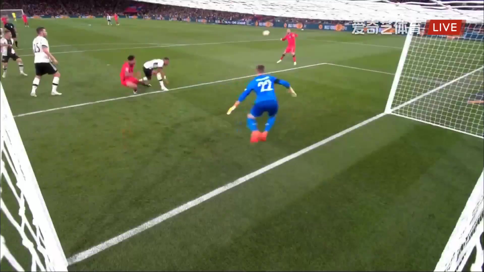 UEFA  NL England Vs Germany 72 phút Luke ShawVào, ghi bàn 1:2