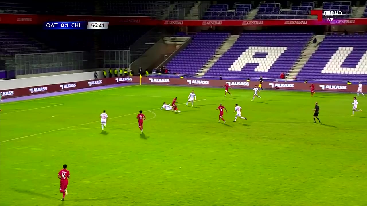 INT FRL Qatar Vs Chile Akram Afif Goal in 59 min, Score 1:1