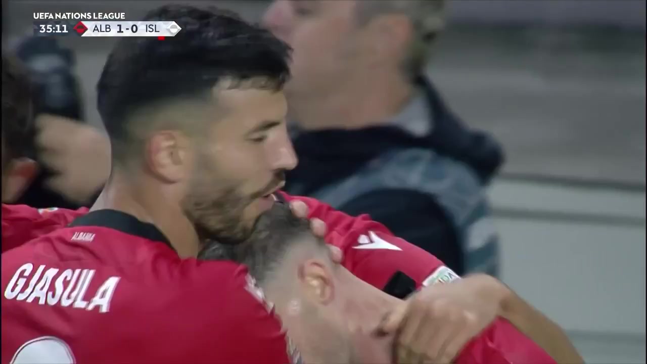 UEFA  NL Albania Vs Iceland Ermir Lenjani Goal in 35 min, Score 1:0