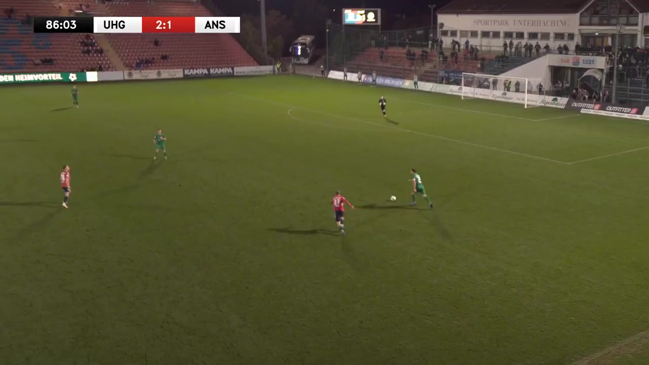 GER Reg Unterhaching Vs SpVgg Ansbach  Goal in 86 min, Score 3:1