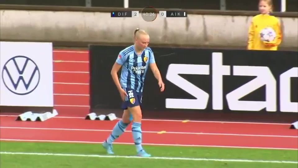 SWE WD1 Djurgardens (w) Vs AIK Solna (w)  Goal in 41 min, Score 3:0