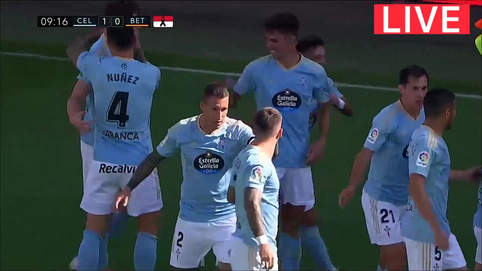 Laliga1 Celta Vigo Vs Real Betis 8 phút Vào, ghi bàn 1:0