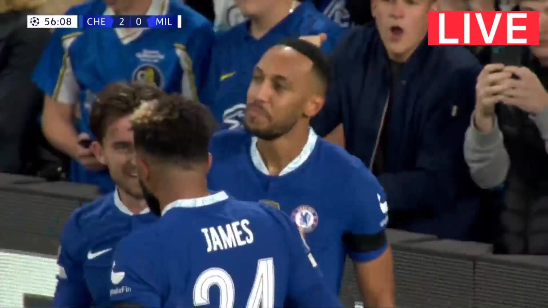 UEFA CL Chelsea Vs AC Milan 57 phút Vào, ghi bàn 2:0