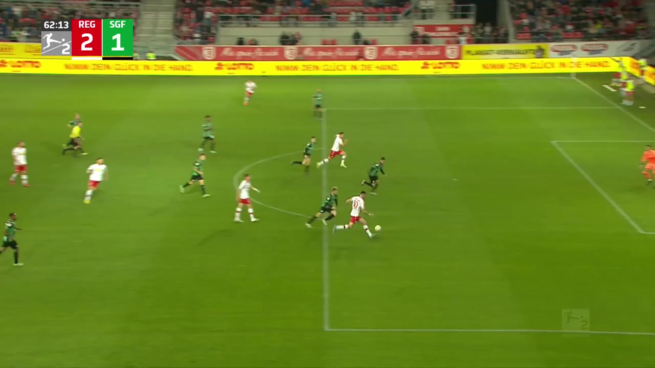 GER D2 Jahn Regensburg Vs Greuther Furth  Goal in 63 min, Score 2:1