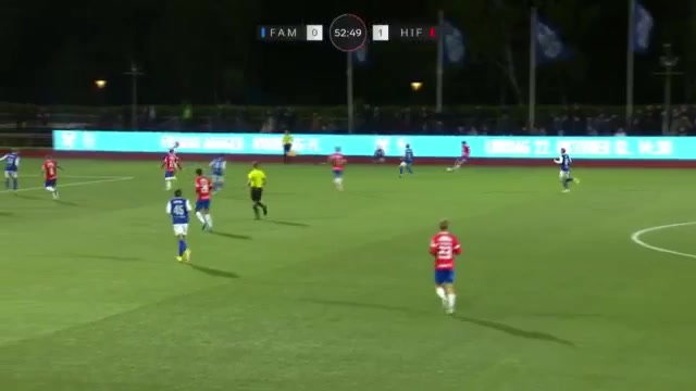 DEN D1 Fremad Amager Vs Hvidovre IF  Goal in 54 min, Score 0:2