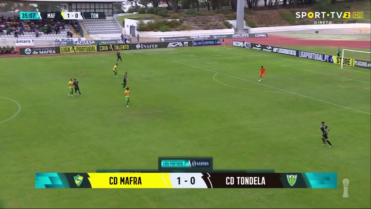 POR D2 CD Mafra Vs CD Tondela Telmo Arcanjo Goal in 36 min, Score 1:1