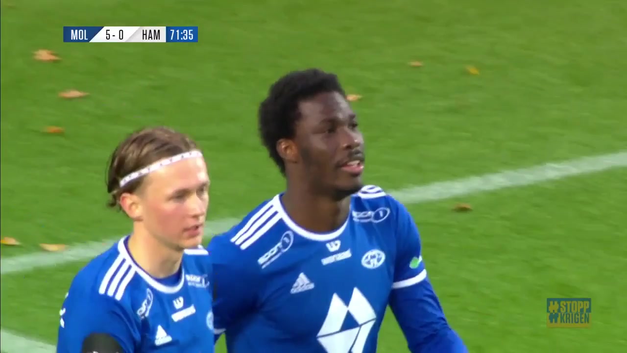 NOR D1 Molde Vs Ham-Kam 71 ทำประตู  ประตู, ทำคะแนน 5:0