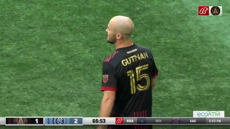 MLS Atlanta United Vs New York City Football Club Andrew Gutman Goal in 66 min, Score 1:2
