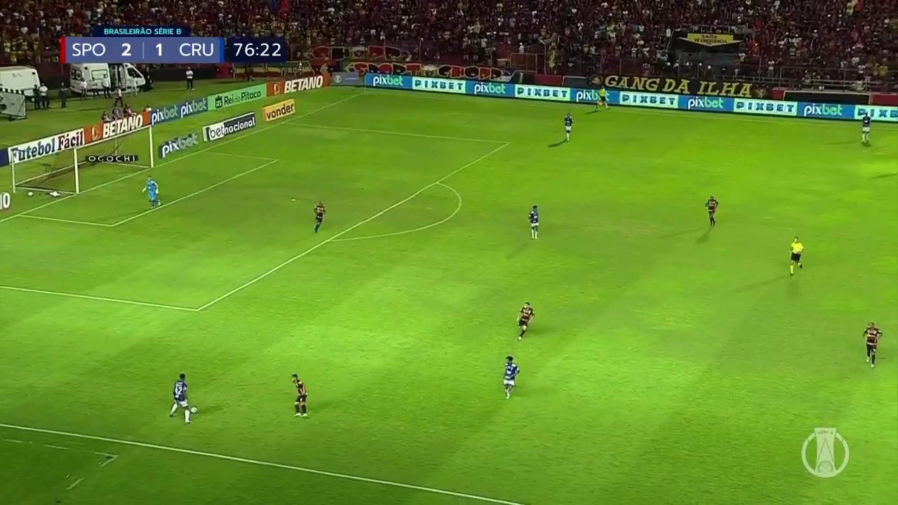 BRA D2 Sport Club do Recife Vs Cruzeiro (MG)  Goal in 77 min, Score 3:1