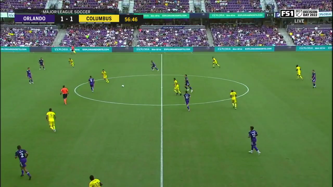 MLS Orlando City Vs Columbus Crew Ocimar de Almeida Junior,Junior Urso Goal in 56 min, Score 1:1
