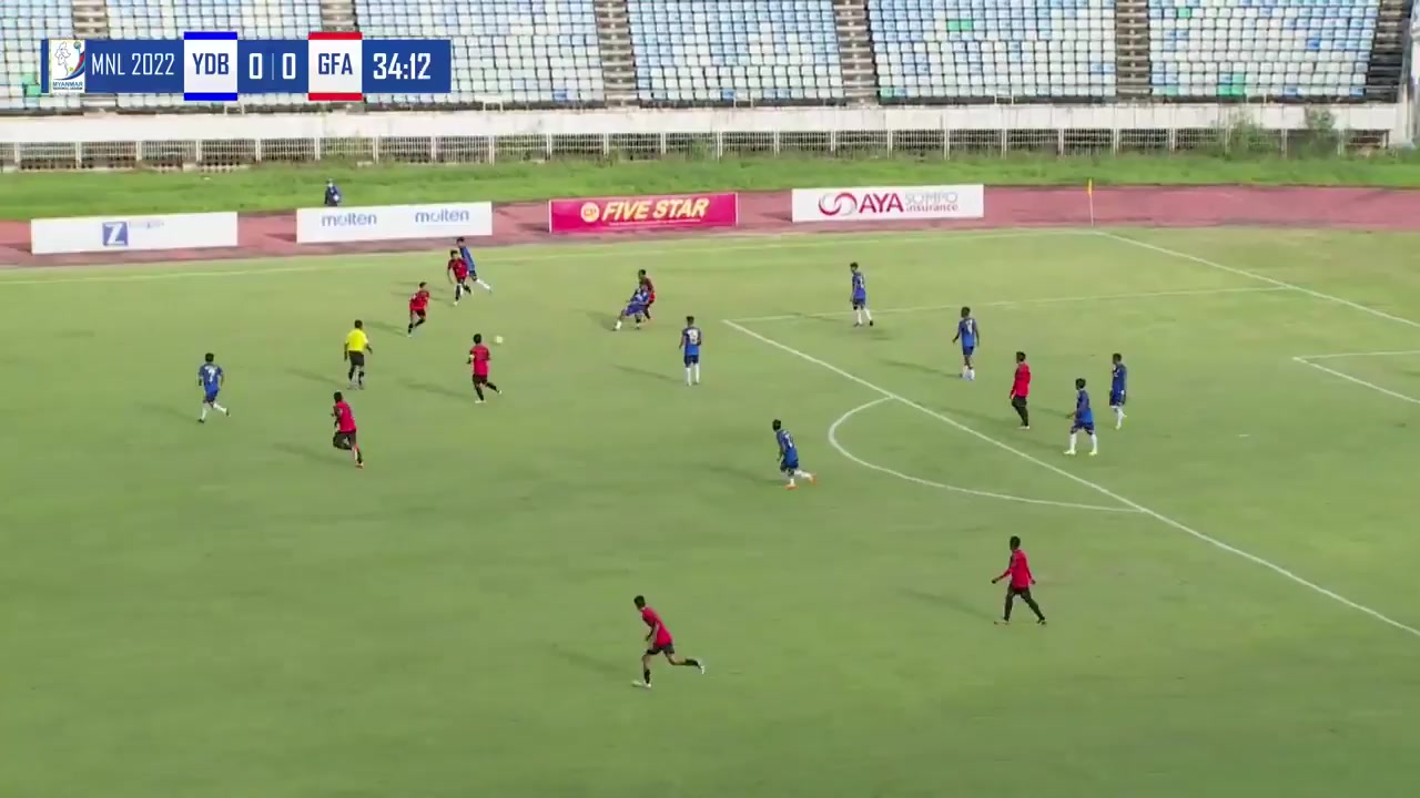 MYA D1 Yadanabon FC Vs Chinland  Goal in 33 min, Score 1:0