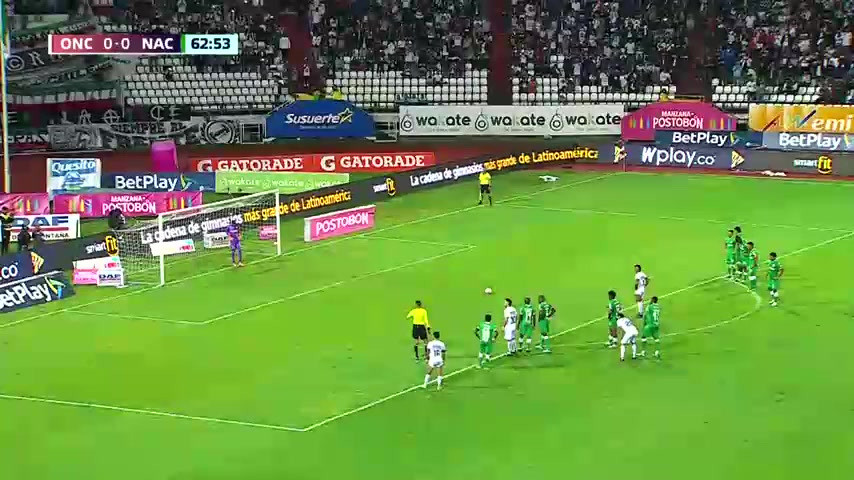 250 Deportiva Once Caldas Vs Atletico Nacional Medellin 63 skor gol , skor 1:0