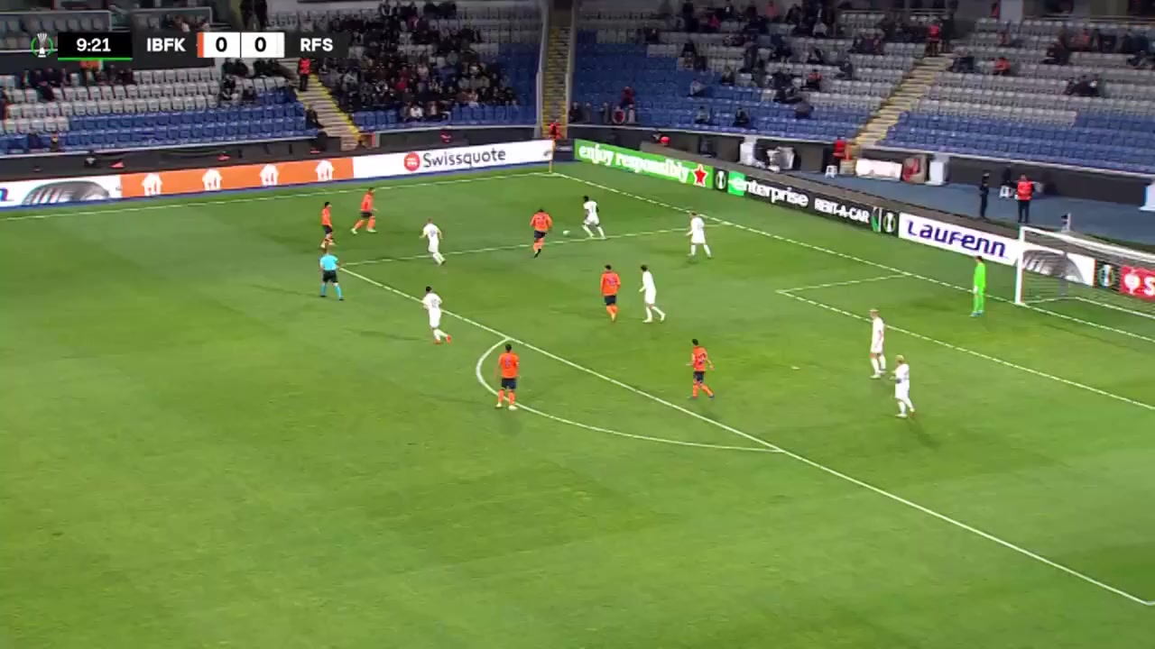 UEFA ECL Istanbul Basaksehir Vs Rigas Futbola skola Deniz Turuc Goal in 9 min, Score 1:0