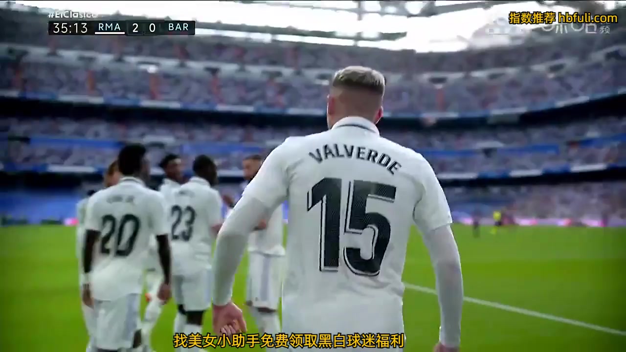 Laliga1 Real Madrid Vs FC Barcelona 34 phút Santiago Federico Valverde DipettaVào, ghi bàn 2:0