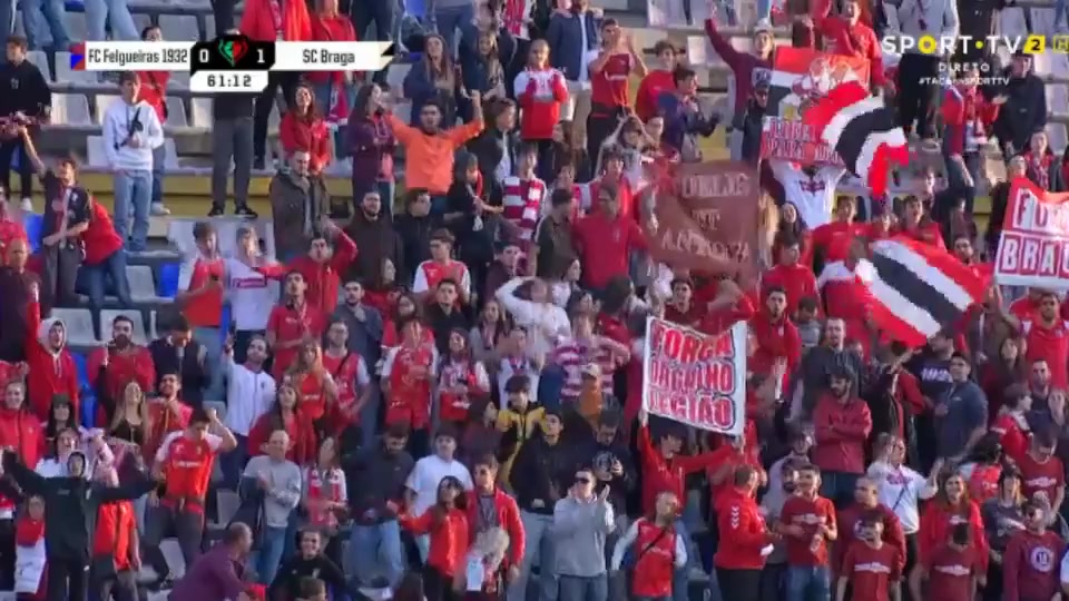 POR CN FC Felgueiras Vs Sporting Braga 61 phút Bruno RodriguesVào, ghi bàn 0:1