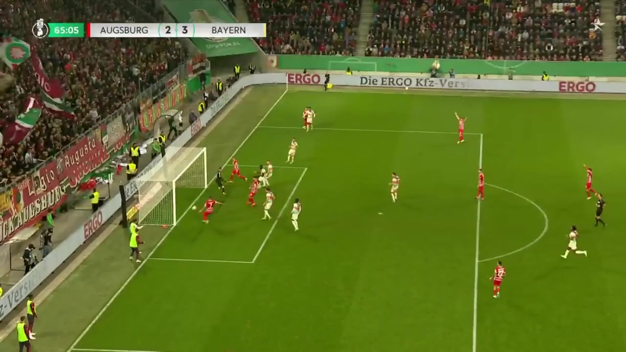 GERC Augsburg Vs Bayern Munchen 64 phút Vào, ghi bàn 2:3