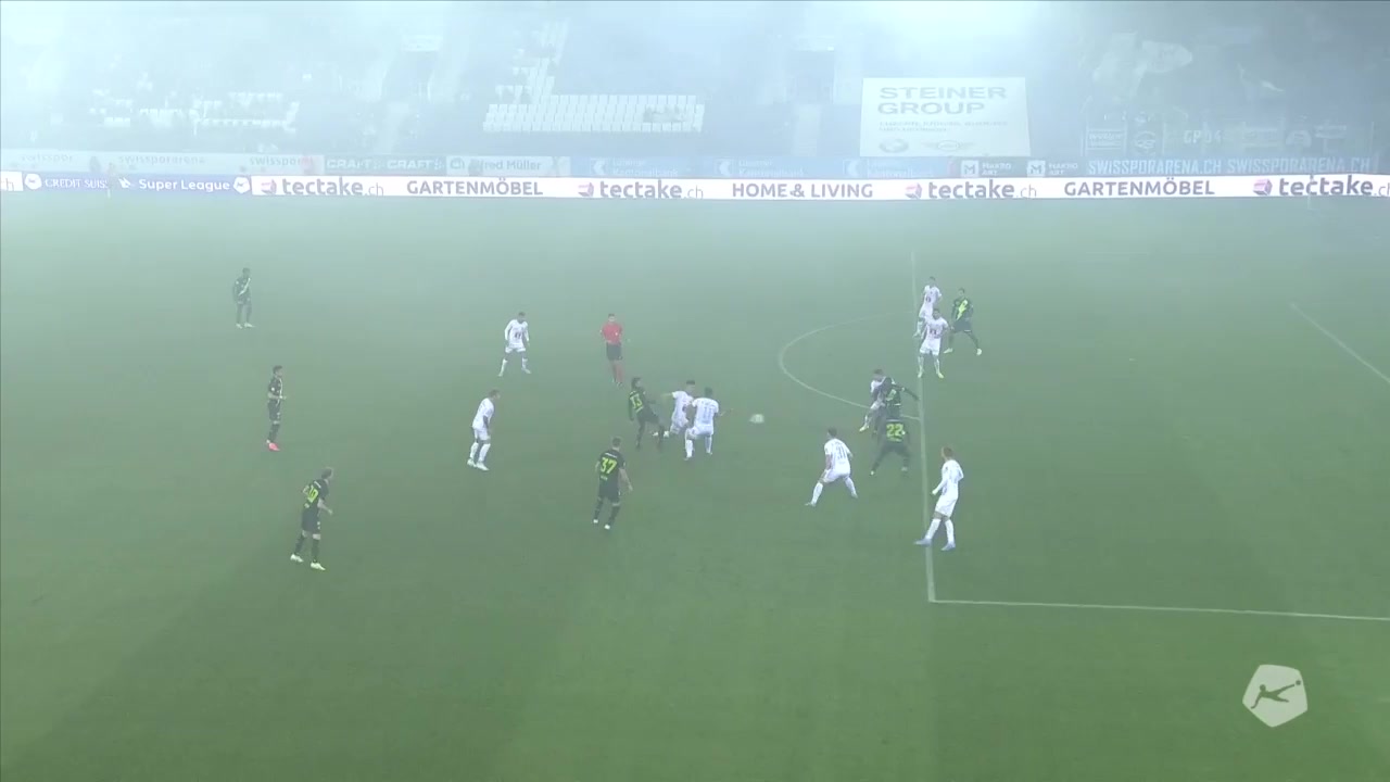 SUI Sl Luzern Vs St. Gallen  Goal in 8 min, Score 1:1