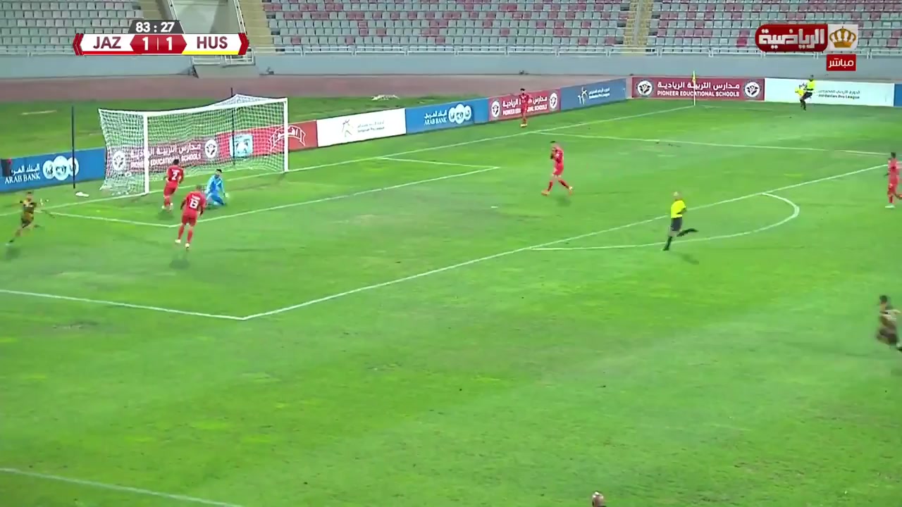 JOR D1 Al-Jazeera Vs Al Hussein Irbid  Goal in 85 min, Score 1:2