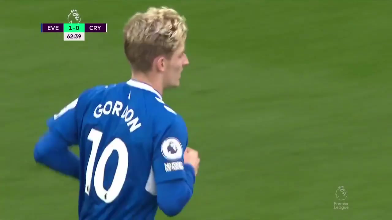 EPL Everton Vs Crystal Palace Anthony Gordon Goal in 64 min, Score 2:0