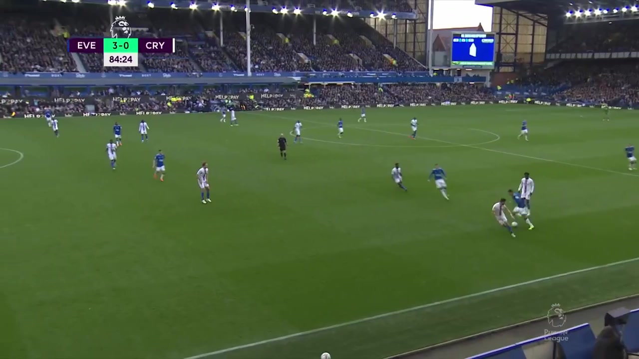 EPL Everton Vs Crystal Palace Dwight Mcneil Goal in 85 min, Score 3:0