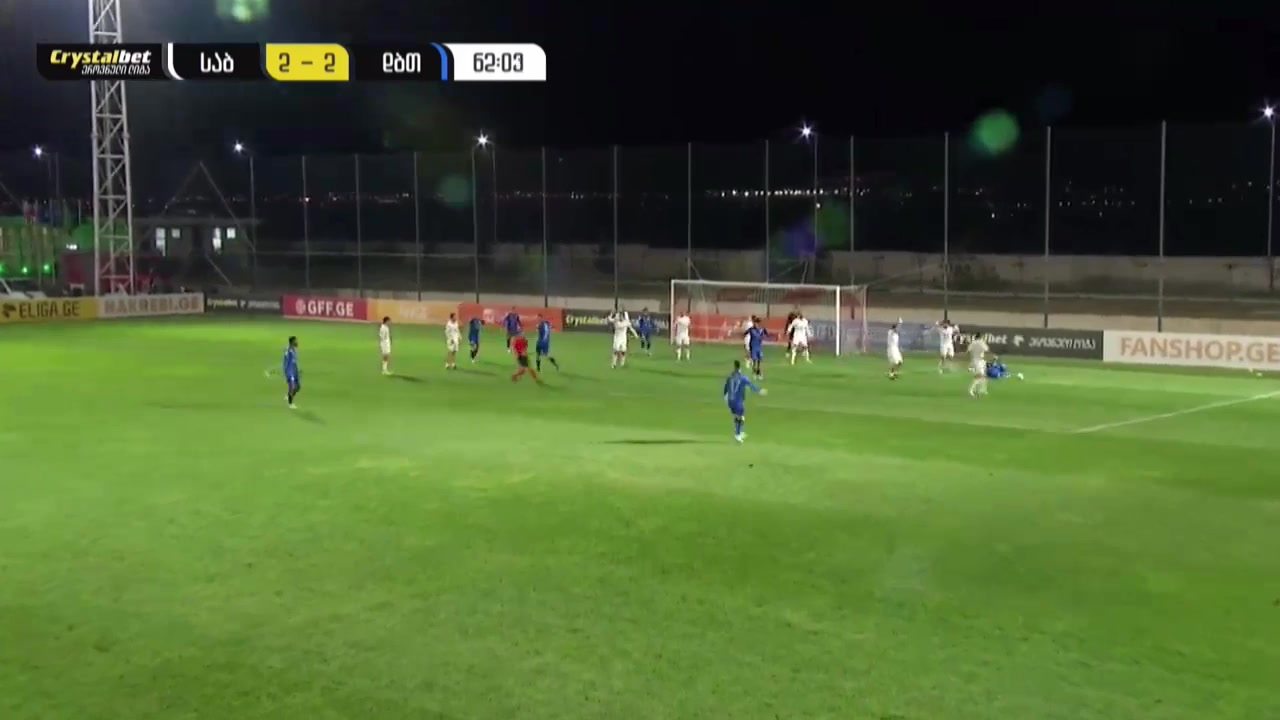 GEO D1 FC Saburtalo Tbilisi Vs Dinamo Batumi 64 phút Vào, ghi bàn 2:3