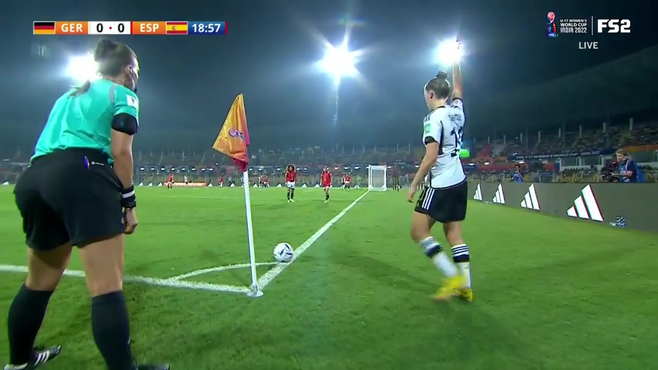 WCWU17 Germany (w) U17 Vs Spain (w) U17  Goal in 19 min, Score 1:0