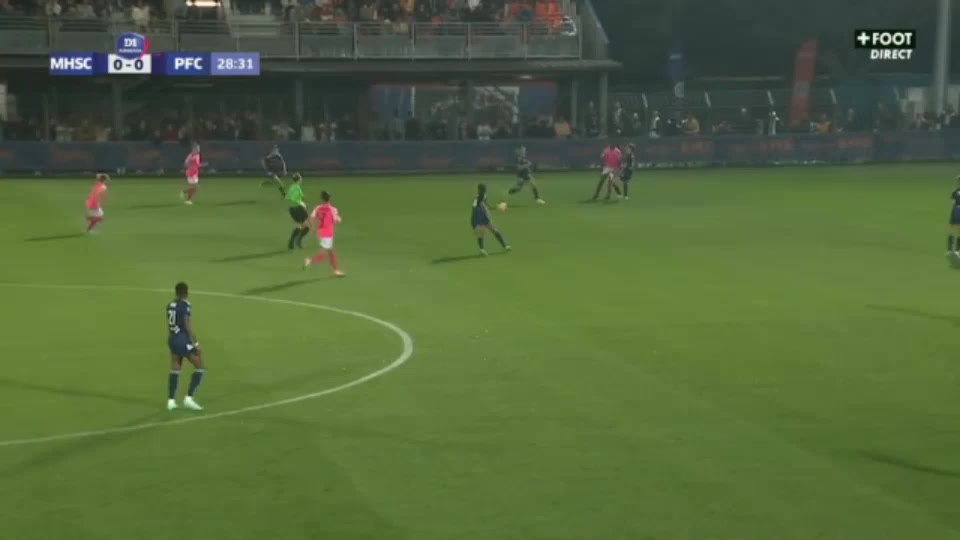 FRA WD1 Montpellier (w) Vs Paris FC (w)  Goal in 29 min, Score 0:1