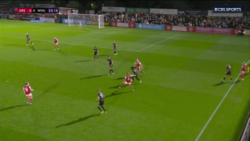 ENG FAWSL Arsenal (w) Vs West Ham United (w)  Goal in 33 min, Score 0:1