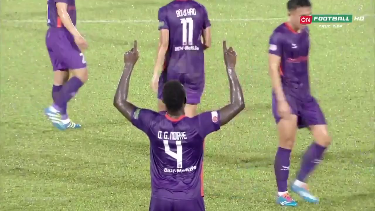 V.League 1 Becamex Binh Duong Vs Dong A Thanh Hoa  Goal in 94 min, Score 4:2