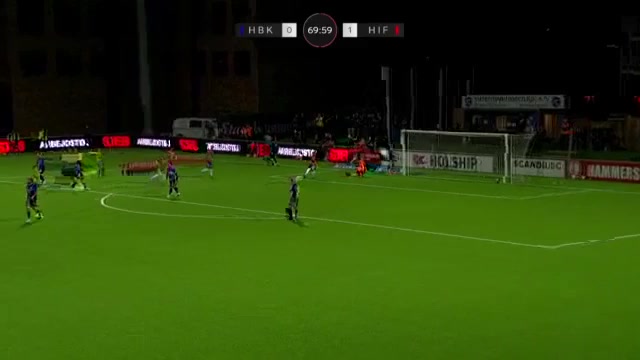 DEN D1 Herfolge Boldklub Koge Vs Hvidovre IF Marcus Lindberg Goal in 71 min, Score 0:2