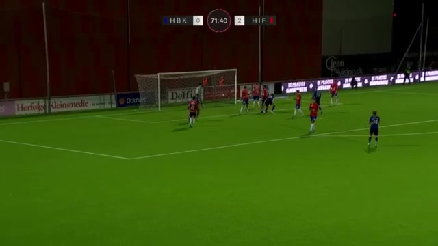 DEN D1 Herfolge Boldklub Koge Vs Hvidovre IF Oliver Lassen Goal in 72 min, Score 1:2