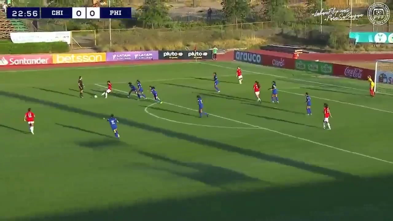 INT FRL Chile (w) Vs Philippines (w) 22 phút Karen ArayaVào, ghi bàn 1:0