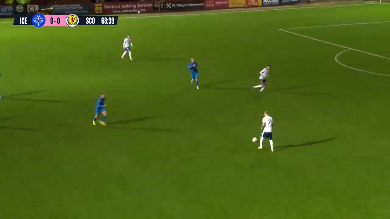 UEFA U19 Iceland U19 Vs Scotland U19  Goal in 69 min, Score 1:0