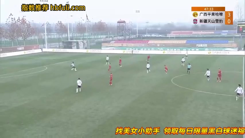 中甲 廣西平果哈嘹(中) Vs 新疆天山雪豹 49分進球,比分4:0