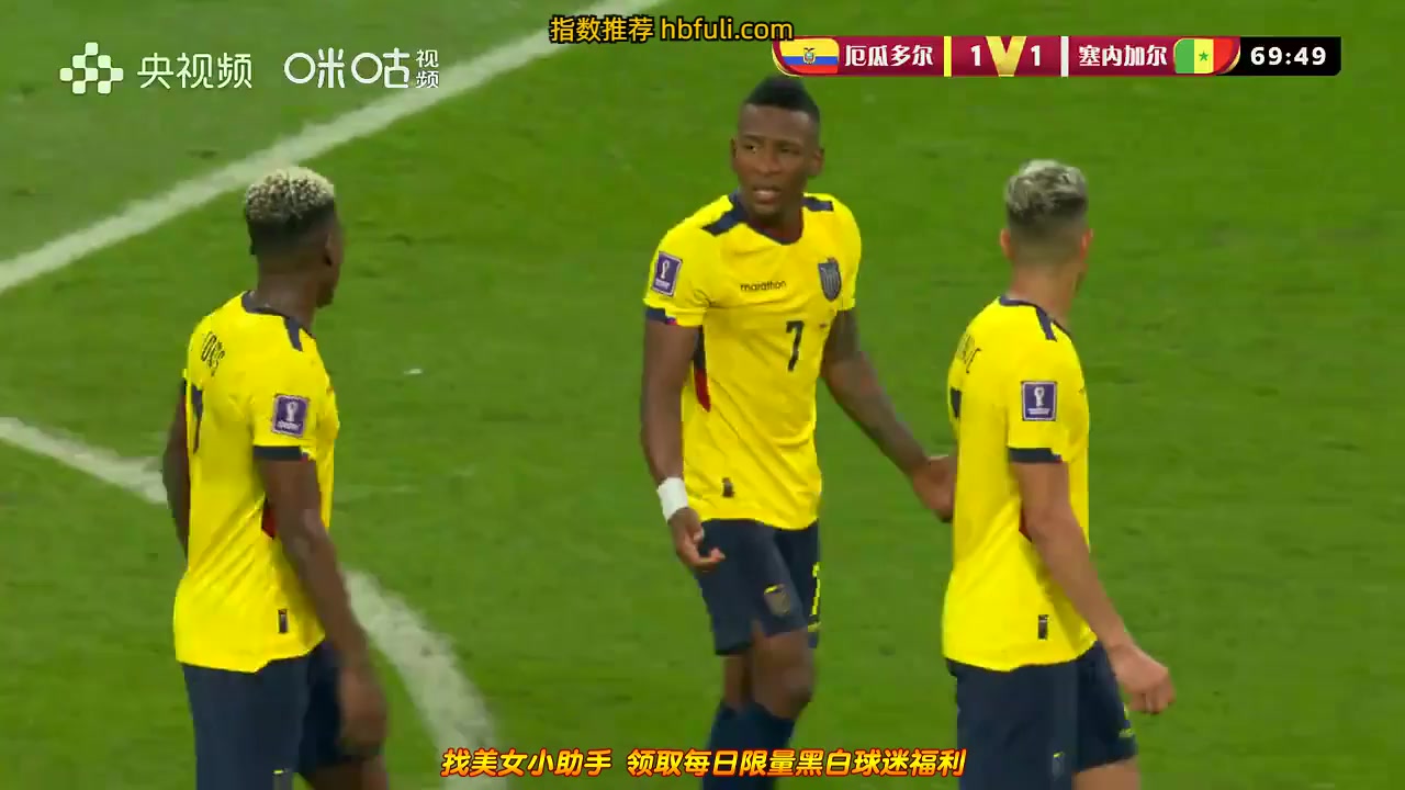 世界杯 厄瓜多爾(中) Vs 塞內加爾 71分進球,比分1:2