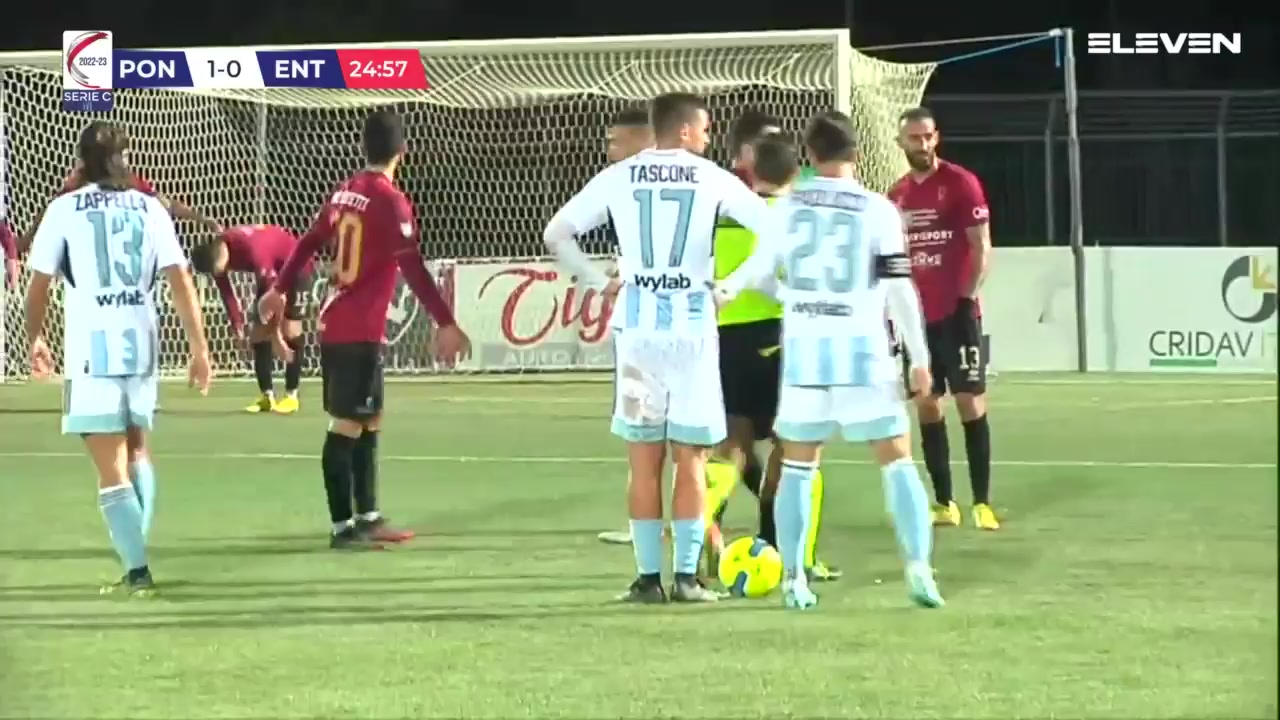 ITA C1 Pontedera Vs ACD Virtus Entella 25 phút Vào, ghi bàn 1:1