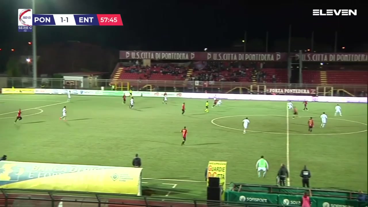 ITA C1 Pontedera Vs ACD Virtus Entella 59 phút Vào, ghi bàn 2:1