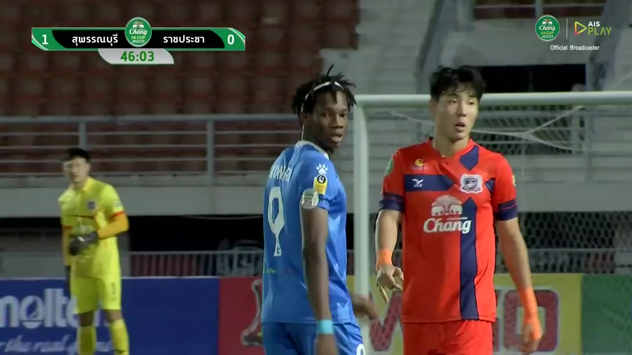 TH FC Suphanburi FC Vs Raj Pracha FC  Goal in 48 min, Score 1:1