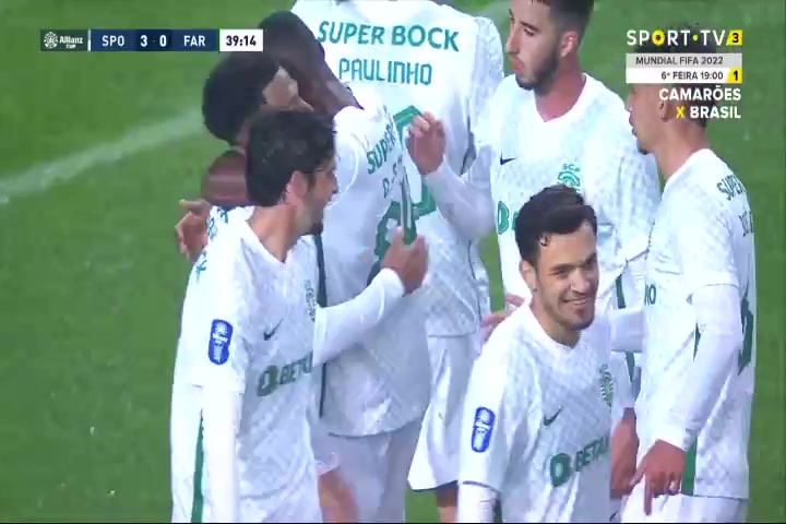 PORLC Sporting CP Vs SC Farense  Goal in 39 min, Score 3:0