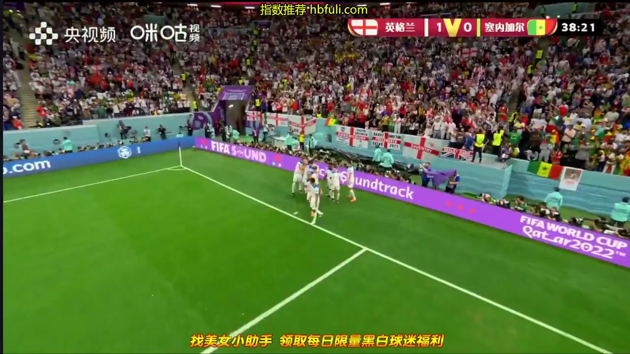 世界杯 英格蘭(中) Vs 塞內加爾 37分進球,比分1:0
