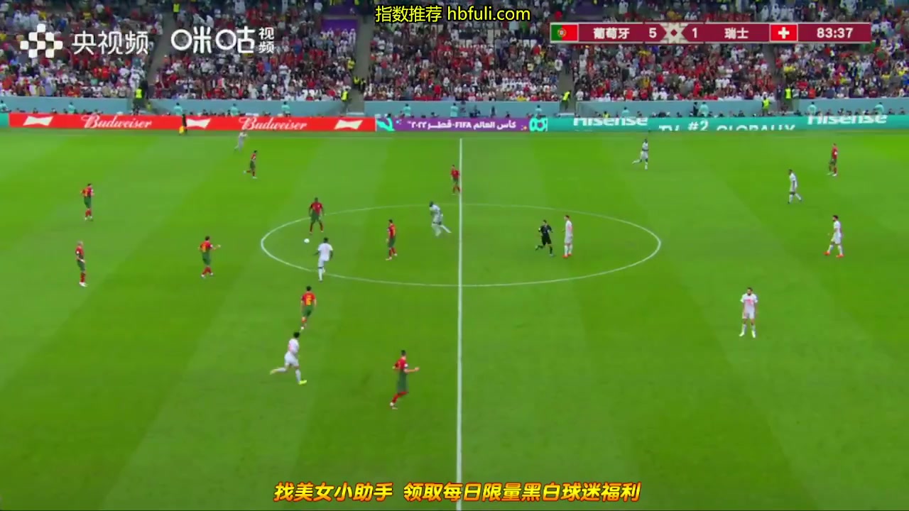 世界杯 葡萄牙(中) Vs 瑞士 84分進球,比分6:1