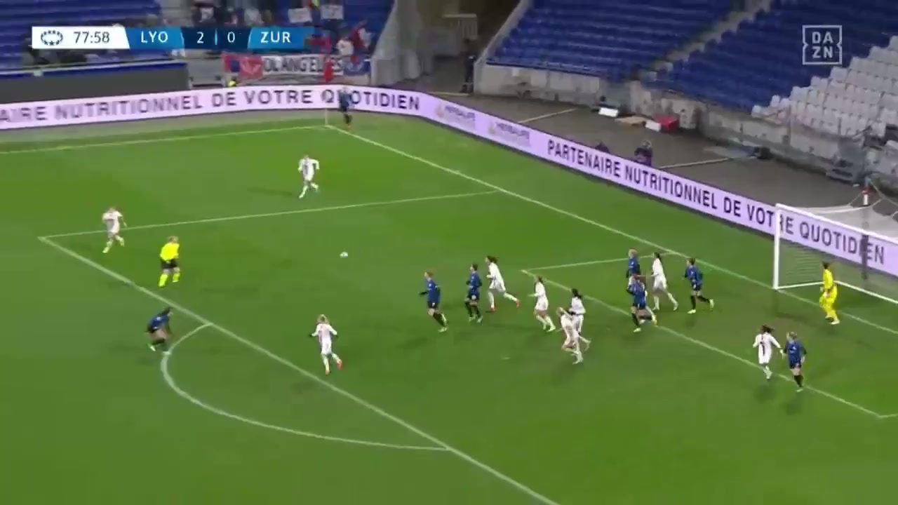 UEFA WUC Lyon (w) Vs FC Zurich Frauen (w)  Goal in 80 min, Score 3:0