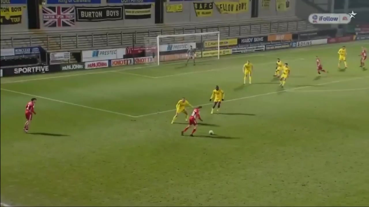 144 Burton Albion Vs Accrington Stanley 45+ skor gol , skor 2:3