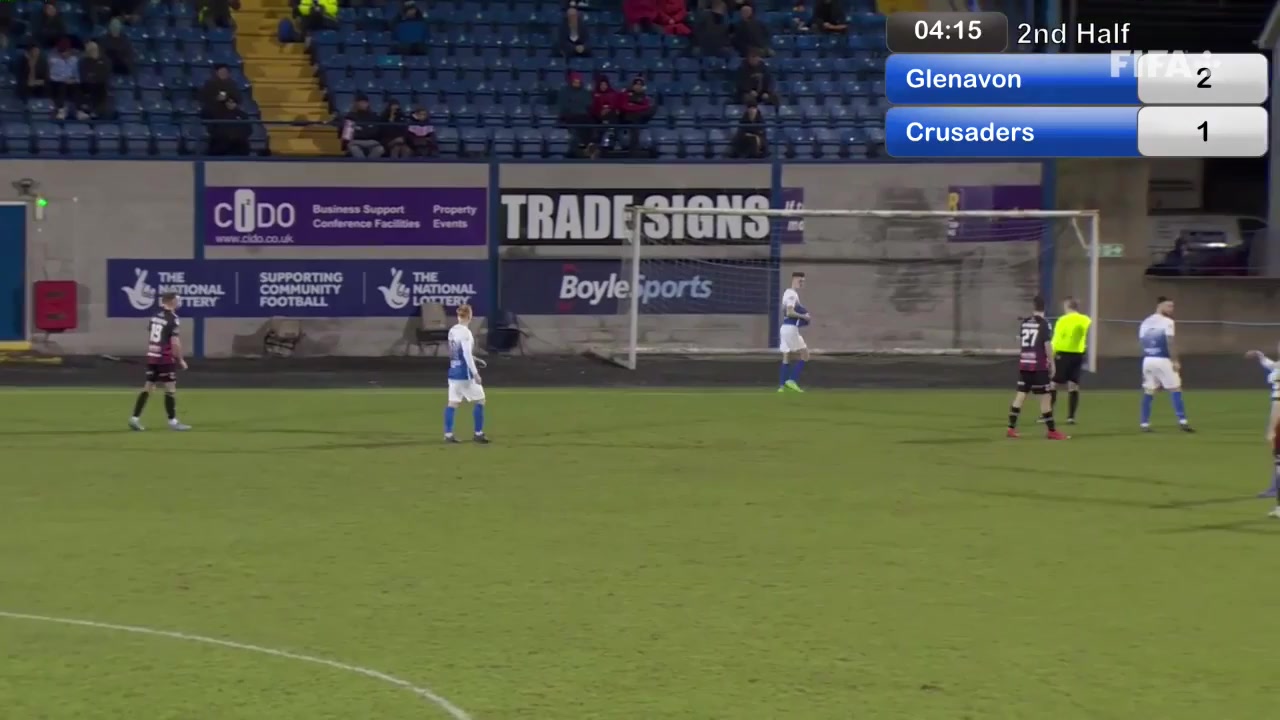 NIR D1 Glenavon Lurgan Vs Crusaders  Goal in 51 min, Score 3:1