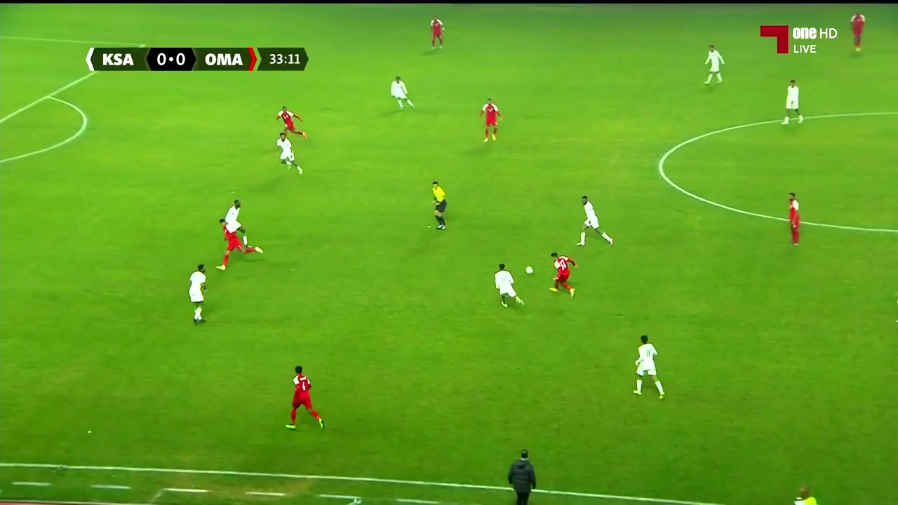 海灣運 沙特阿拉伯 Vs 阿曼 33分進球,比分0:1