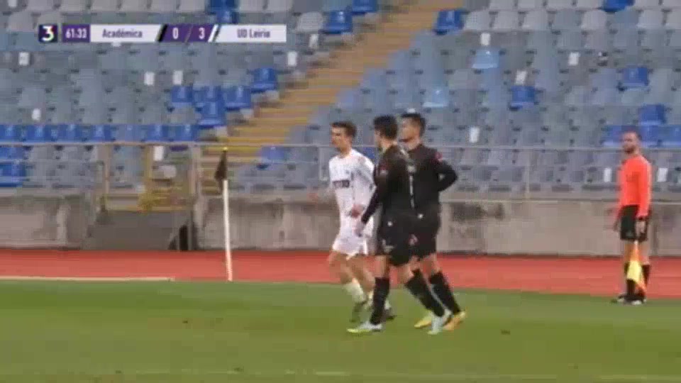 PT D2 Academica Coimbra Vs Uniao Leiria  Goal in 63 min, Score 1:3