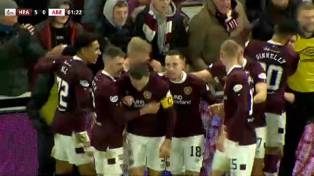 29 Heart of Midlothian Vs Aberdeen 62 skor gol , skor 5:0