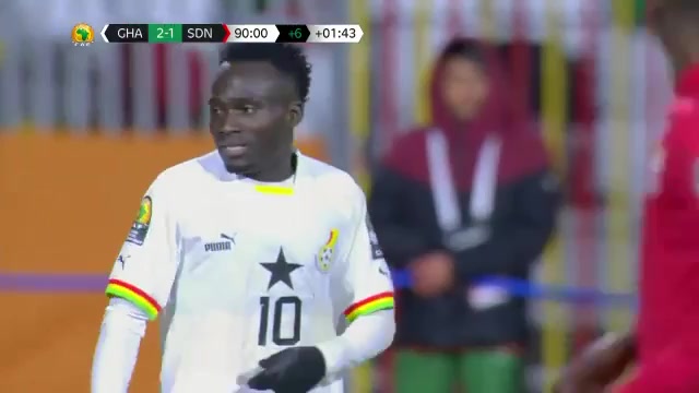 CAF SC Ghana Vs Sudan  Goal in 92 min, Score 2:1